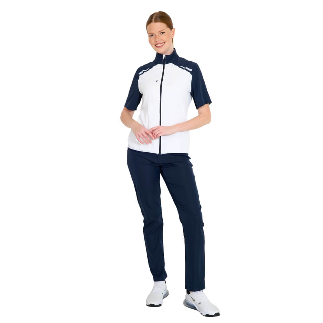 Abacus Lenark Stretch Vindskjorte Dame Hvit/Navy