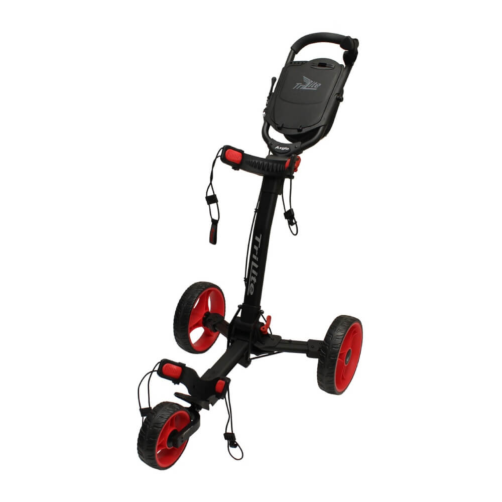Axglo Tri Lite Golftralle Sort/Rød