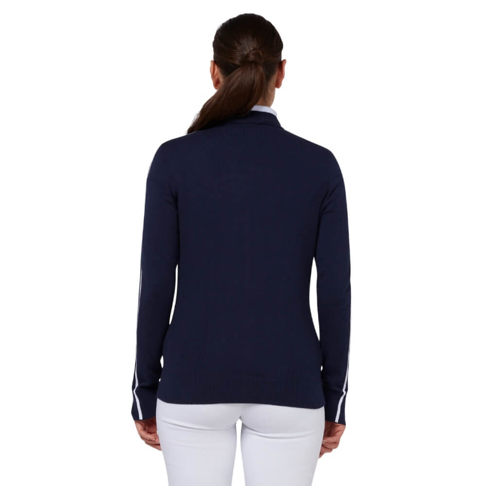 Callaway Striped Genser Dame Navy