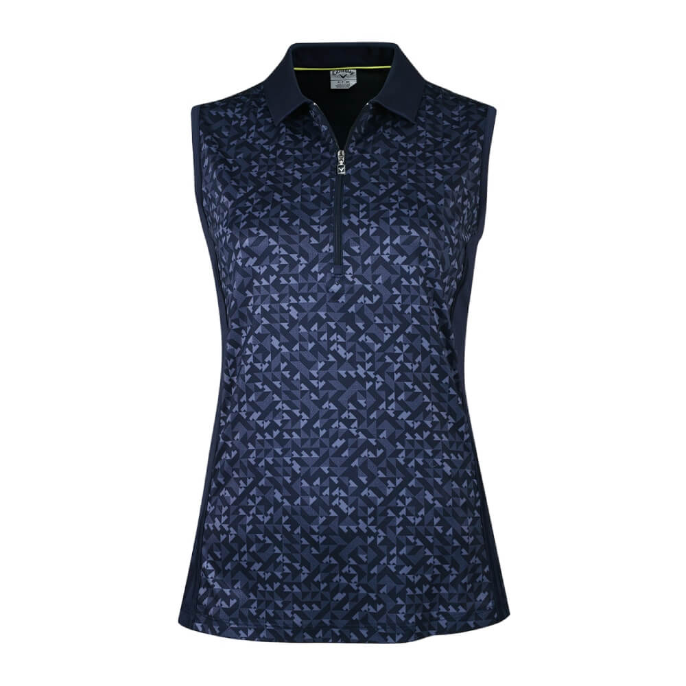 Callaway Sleeveless Shapeshifter Geo Pique Dame Navy