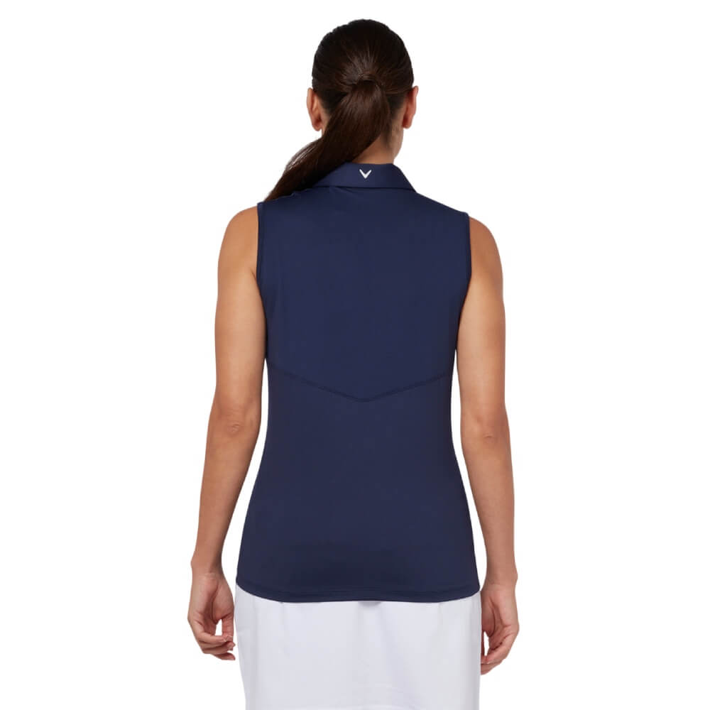Callaway Sleeveless Shapeshifter Geo Pique Dame Navy