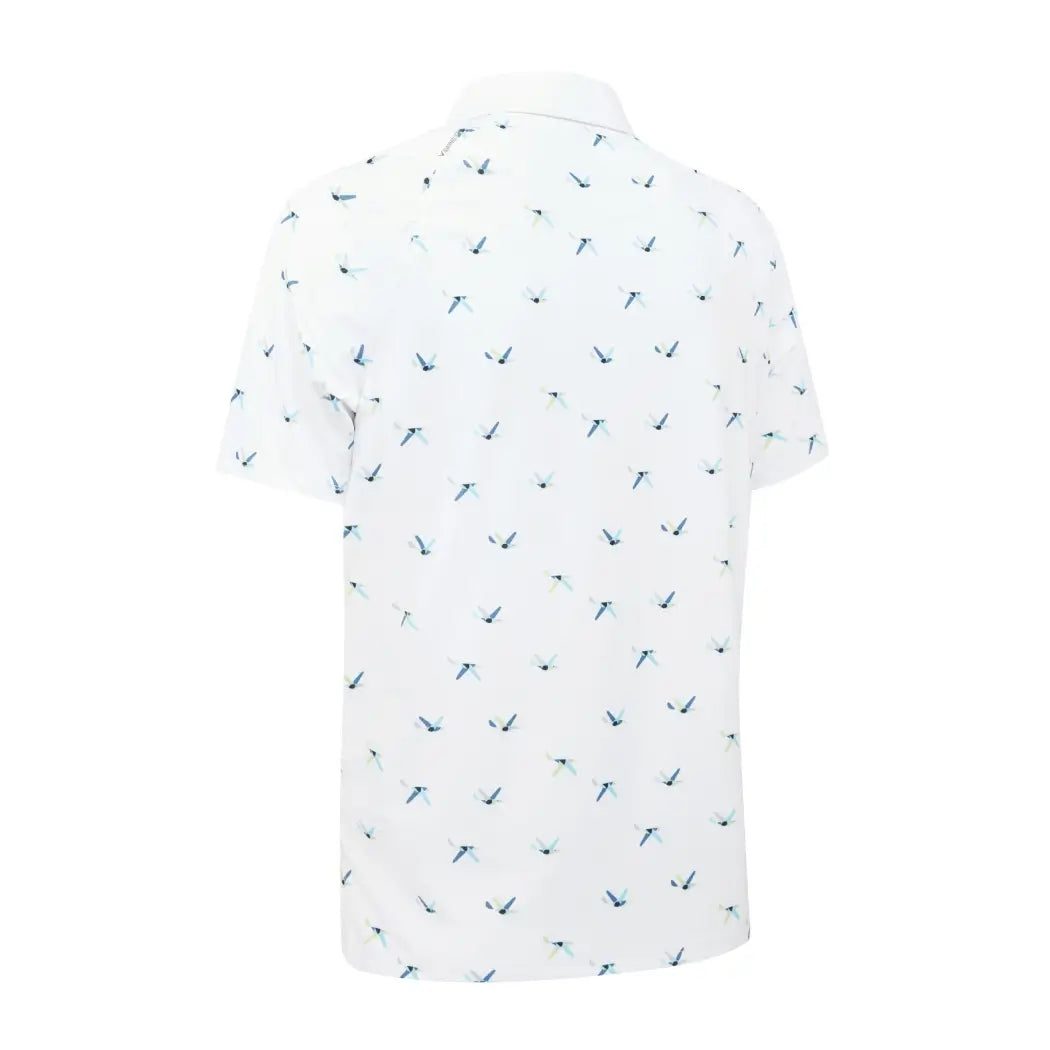 Callaway Birdie Print Pique Herre Hvit