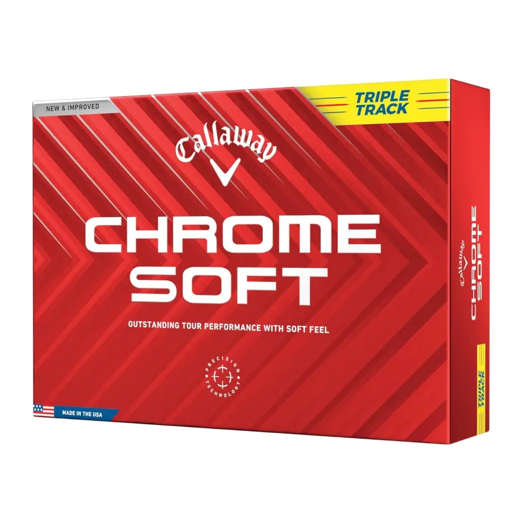 Callaway Chrome Soft Triple Track Golfball Gul