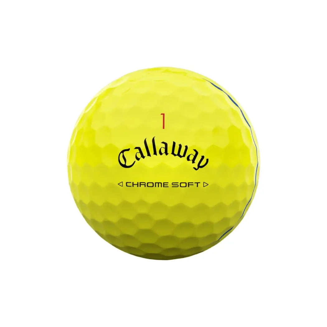 Callaway Chrome Soft Triple Track Golfball Gul