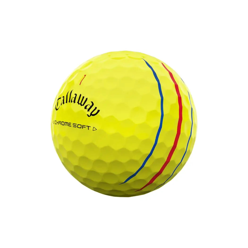 Callaway Chrome Soft Triple Track Golfball Gul