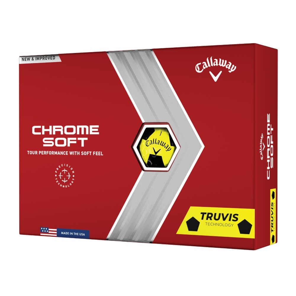 Callaway Chrome Soft Truvis Golfball Gul