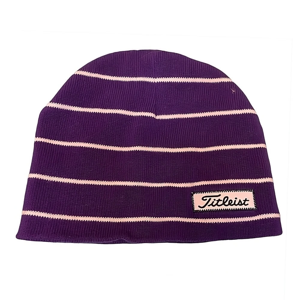 Titleist Striped Beanie Lue Lilla