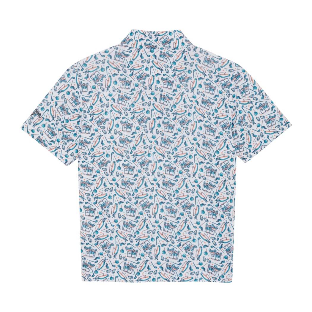 Callaway Golf Print Pique Junior Hvit