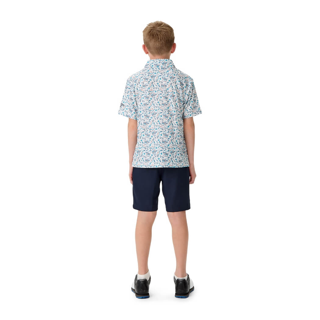 Callaway Golf Print Pique Junior Hvit