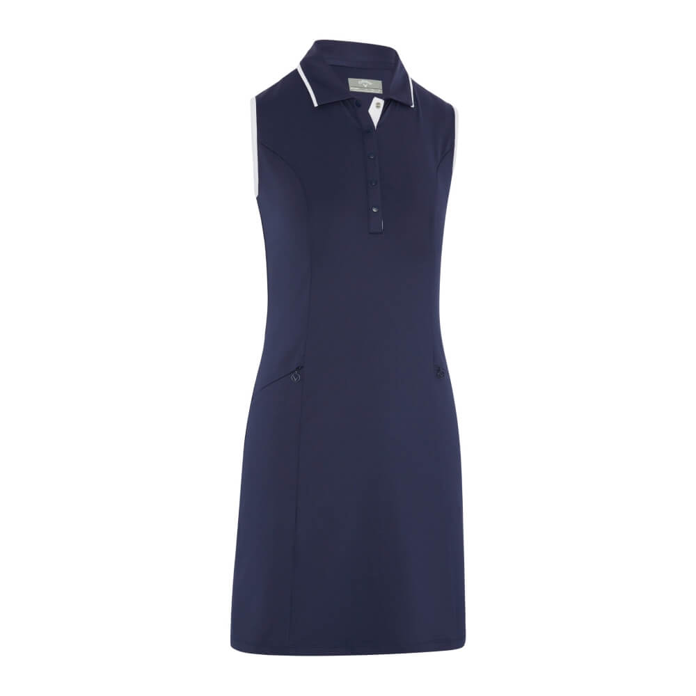 Callaway Solid Sleeveless Kjole Dame Navy