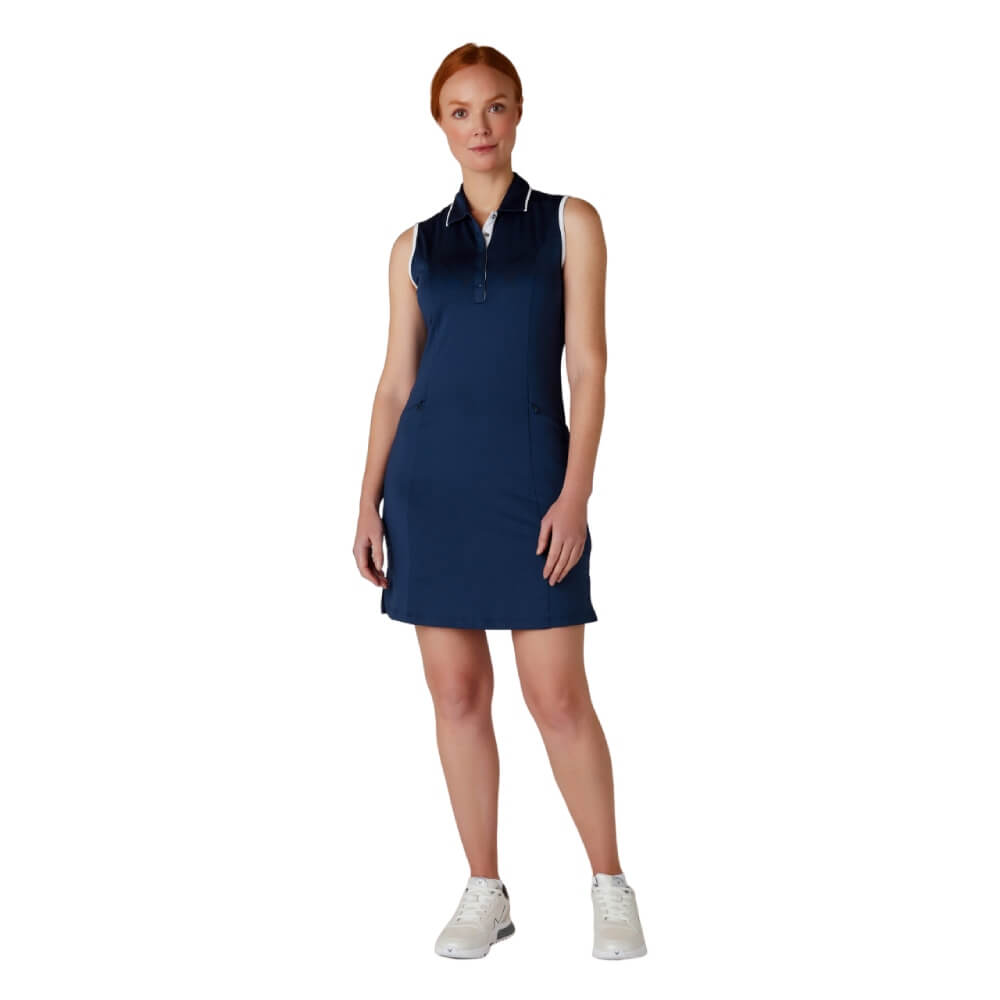 Callaway Solid Sleeveless Kjole Dame Navy