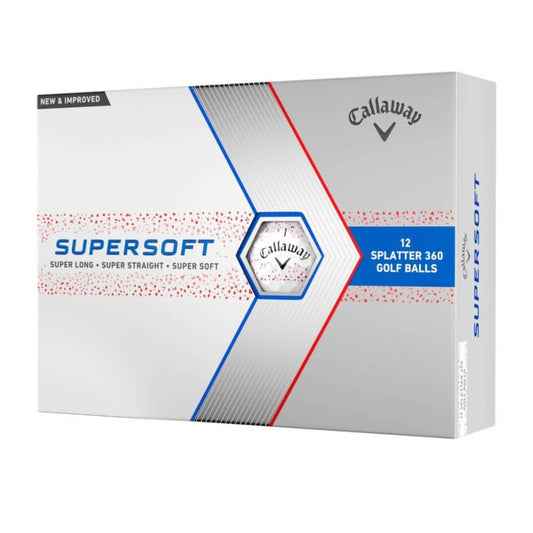 Callaway Supersoft Splatter Golfball Rød