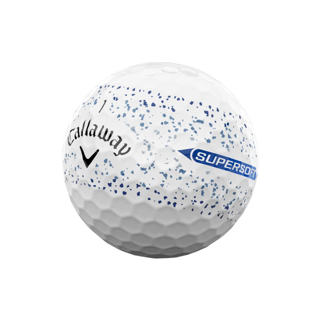 Callaway Supersoft Splatter Golfball Blå