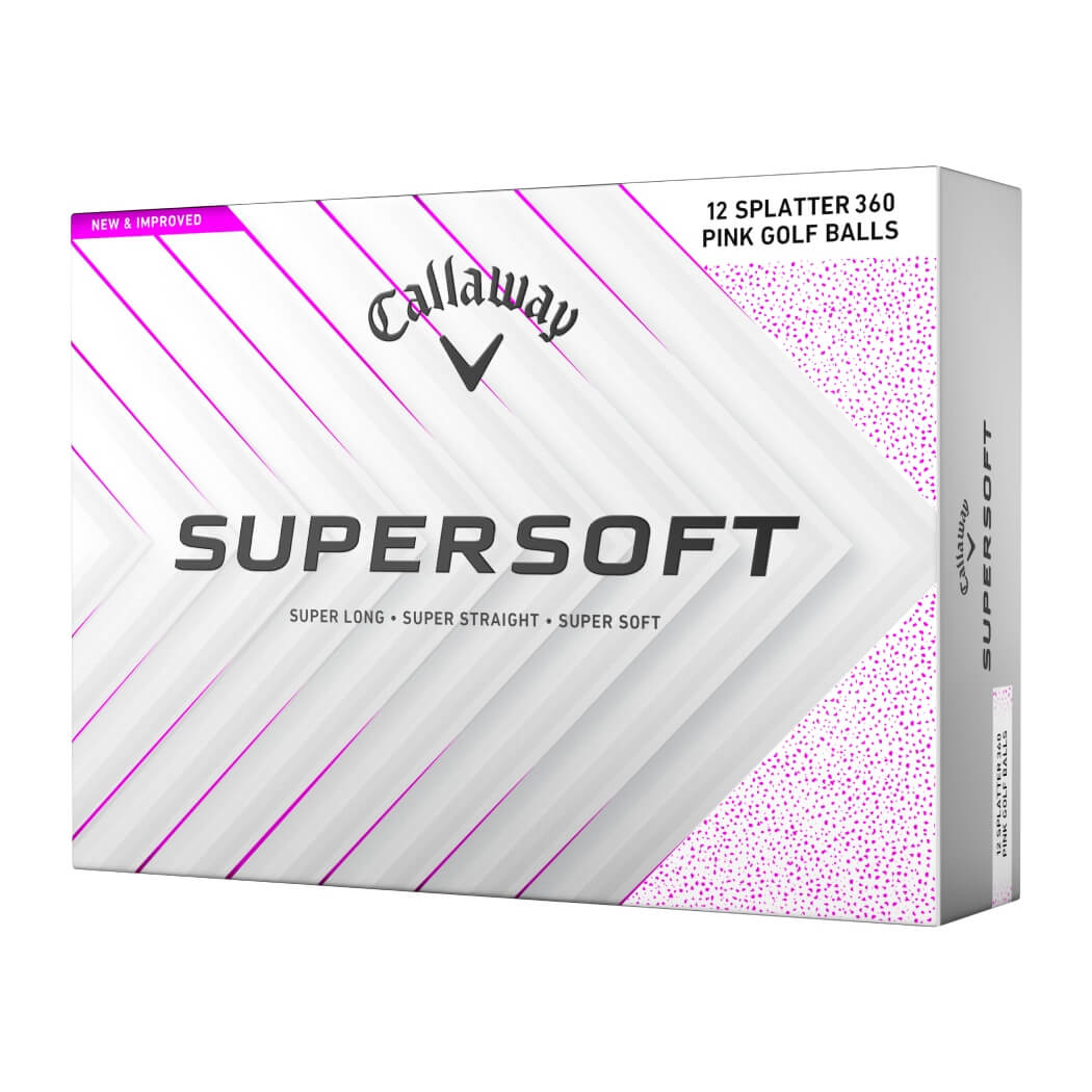 Callaway Supersoft Splatter Golfball Rosa