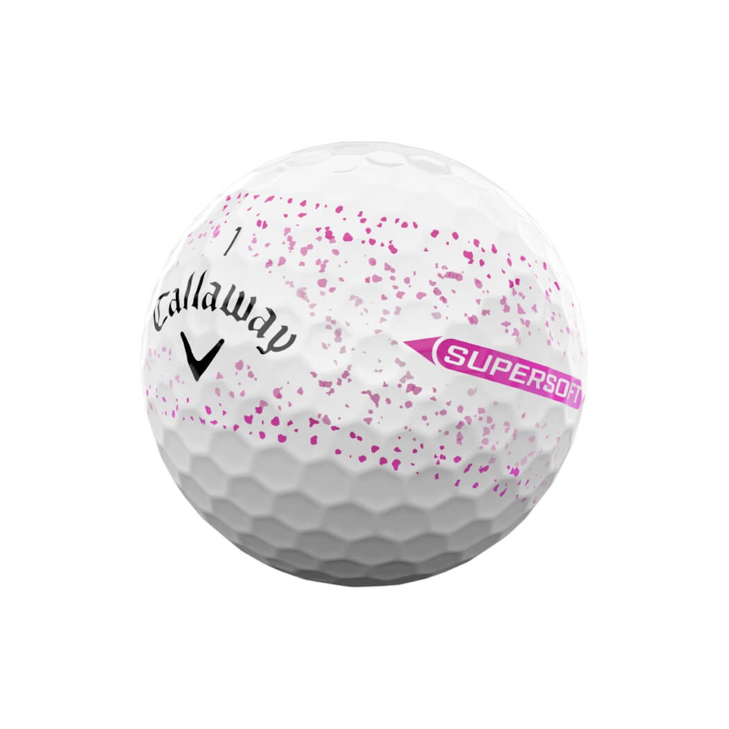 Callaway Supersoft Splatter Golfball Rosa