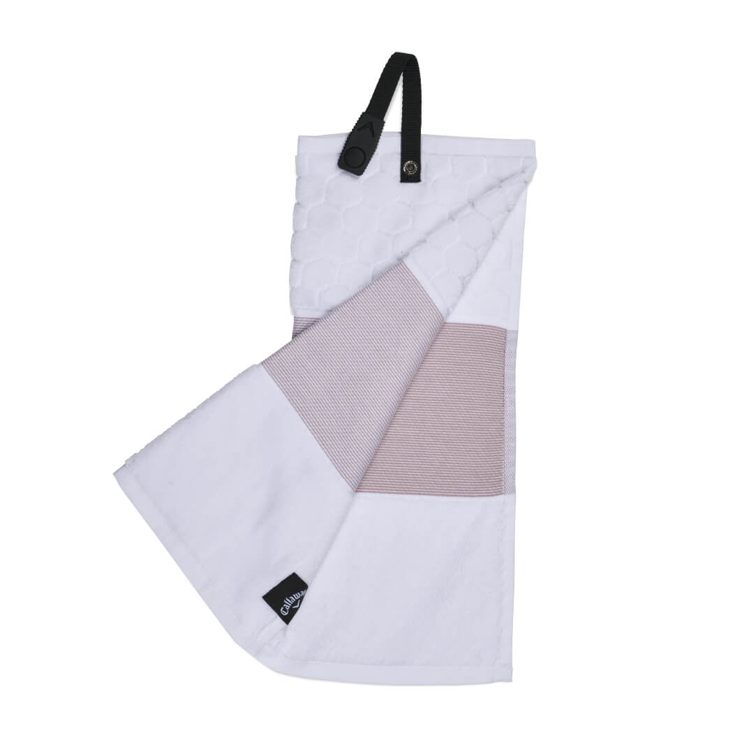 Callaway Tri-Fold Håndkle Beige/Hvit