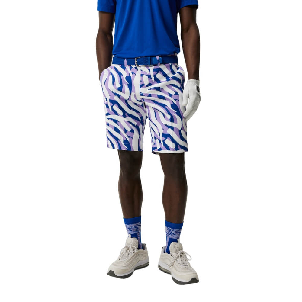 J.Lindeberg Eloy Print Shorts Herre Purple Painted Zebra