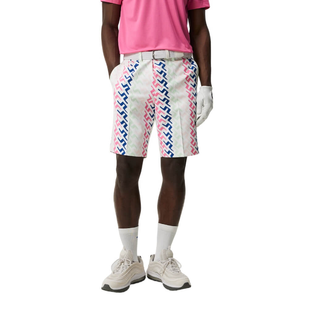 J.Lindeberg Eloy Print Shorts Herre Pink Painted Bridge