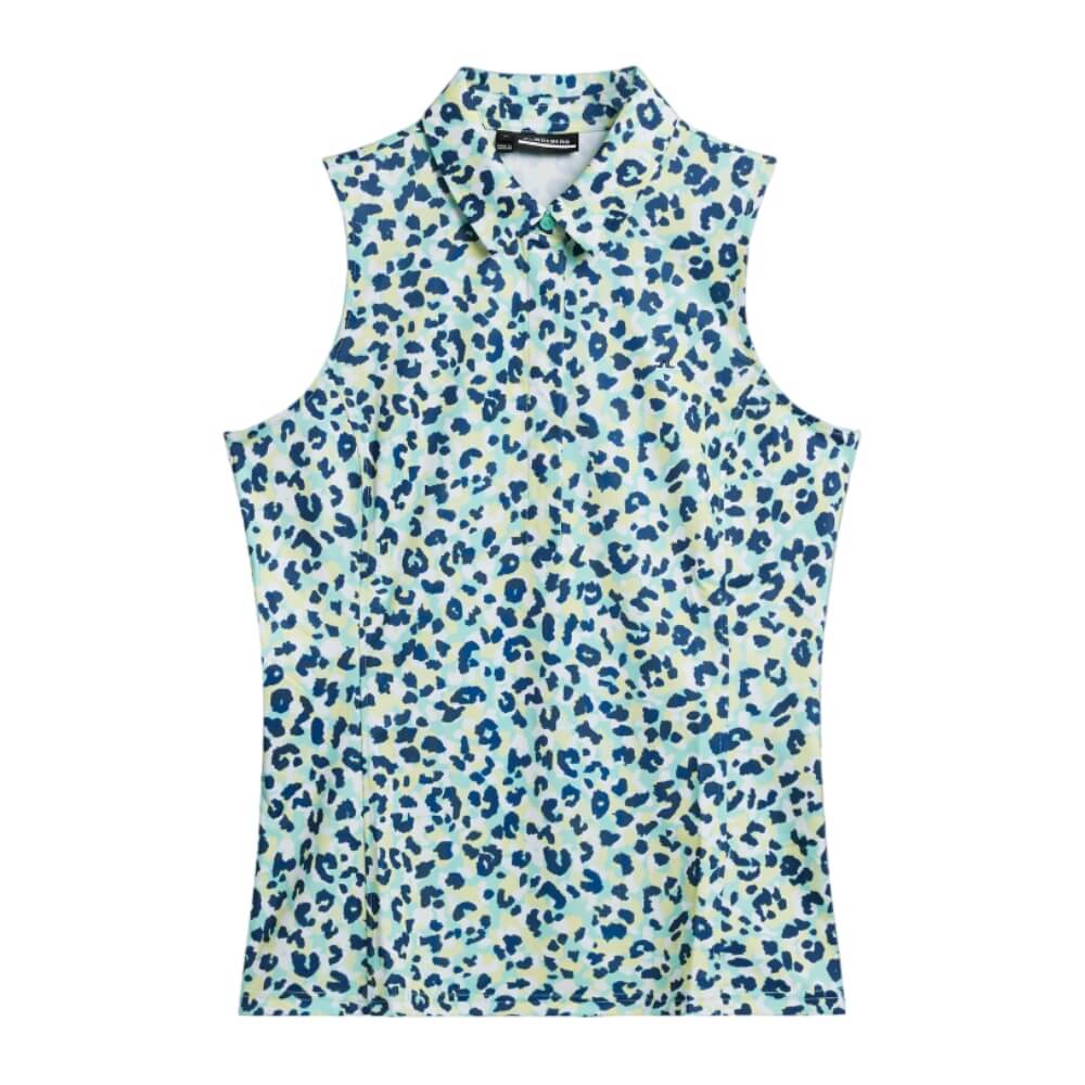 J.Lindeberg Dena Print Sleeveless Top Dame Blå