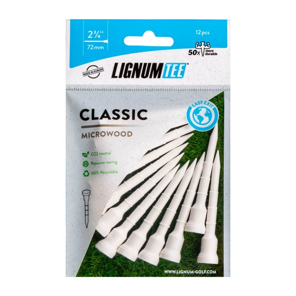 Lignum Tee 72mm Golfpegger Hvit 12pk