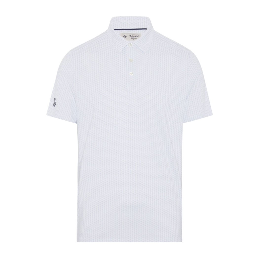 Original Penguin Pete Printed LC Pique Herre Hvit