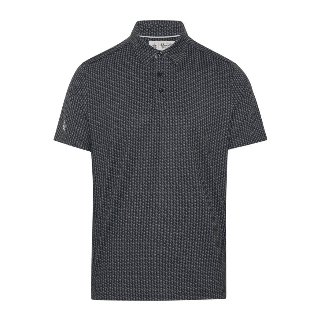 Original Penguin Pete Printed LC Pique Herre Sort