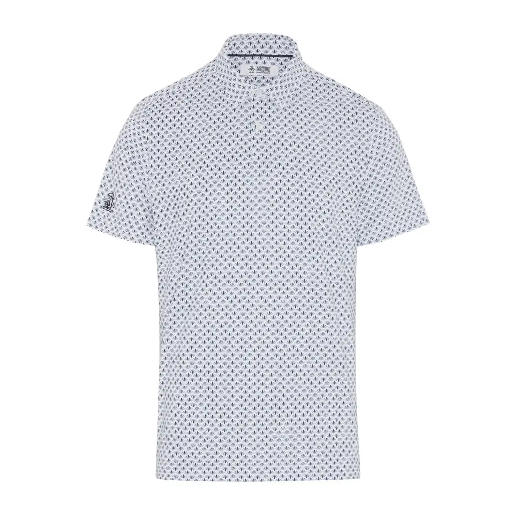 Original Penguin Retro Geo Pique Herre Hvit