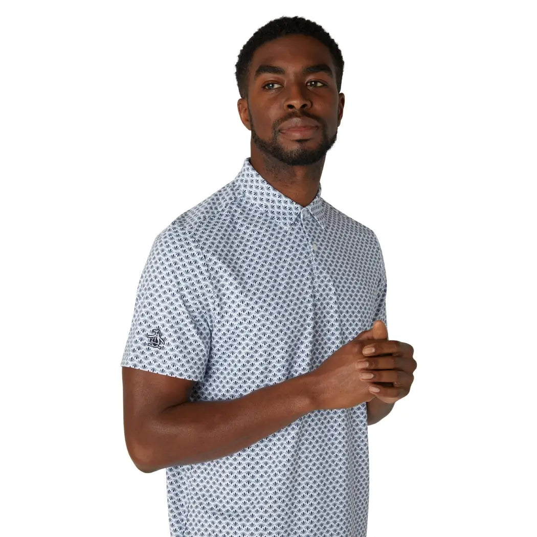 Original Penguin Retro Geo Pique Herre Hvit