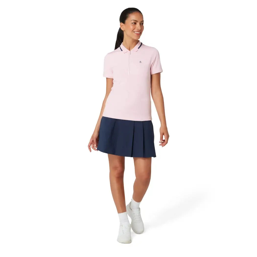 Original Penguin Ribbed Pique Dame Rosa