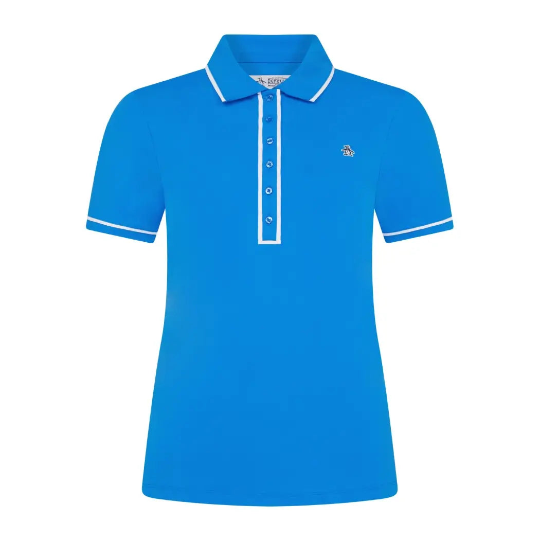 Original Penguin SS Performance Veronica Pique Dame Blå