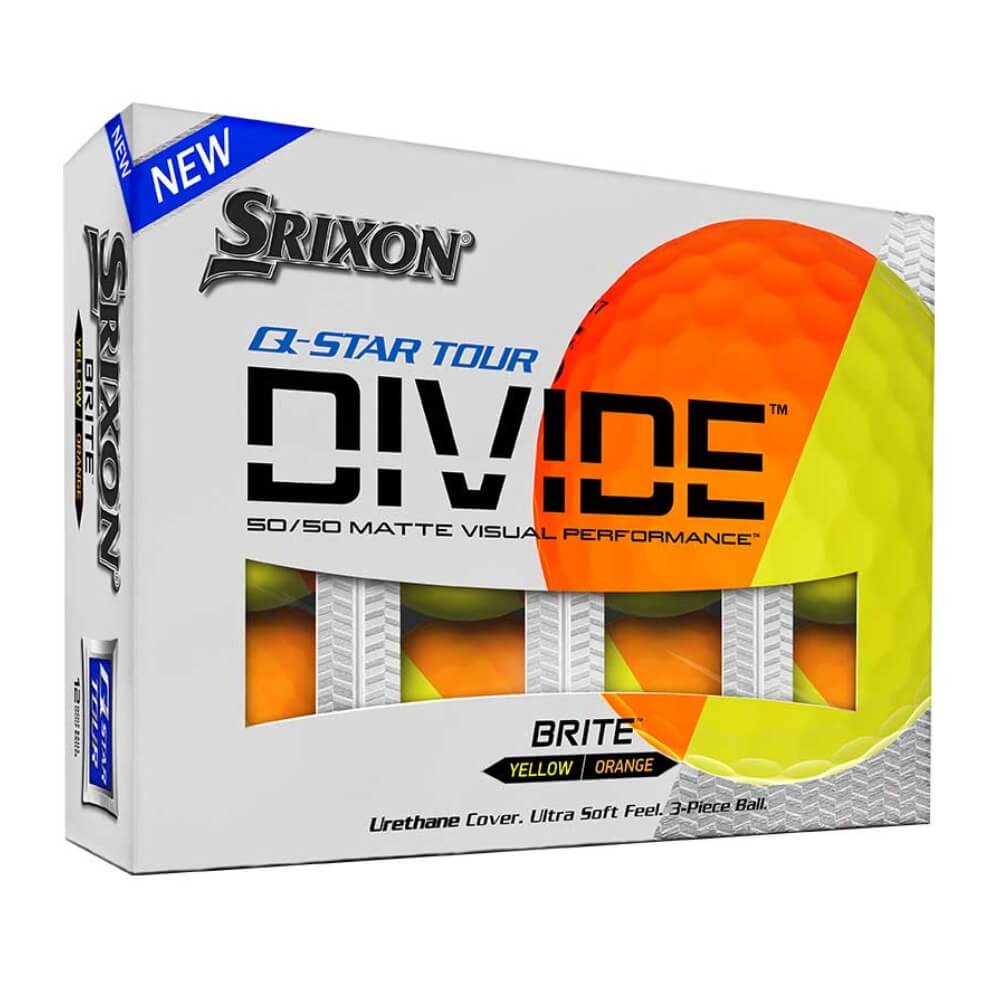 Srixon Q-Star Tour Divide Golfball Gul/Rød