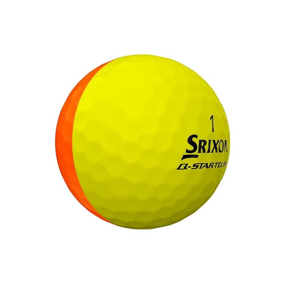 Srixon Q-Star Tour Divide Golfball Gul/Rød