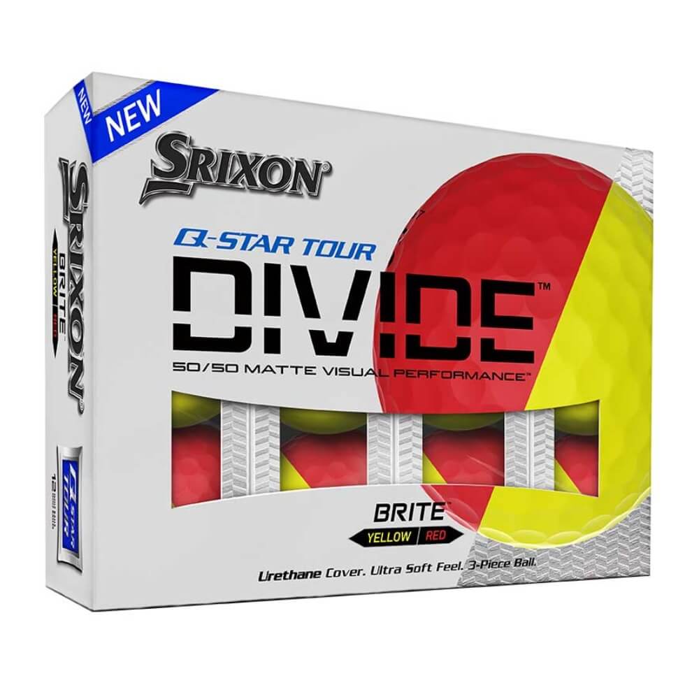 Srixon Q-Star Tour Divide Golfball Gul/Orange