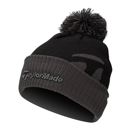 TaylorMade Bobble Beanie Lue Sort