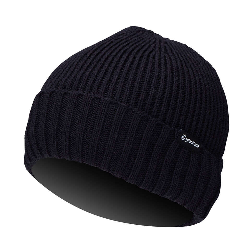 TaylorMade Ribbed Nit Beanie Lue Navy