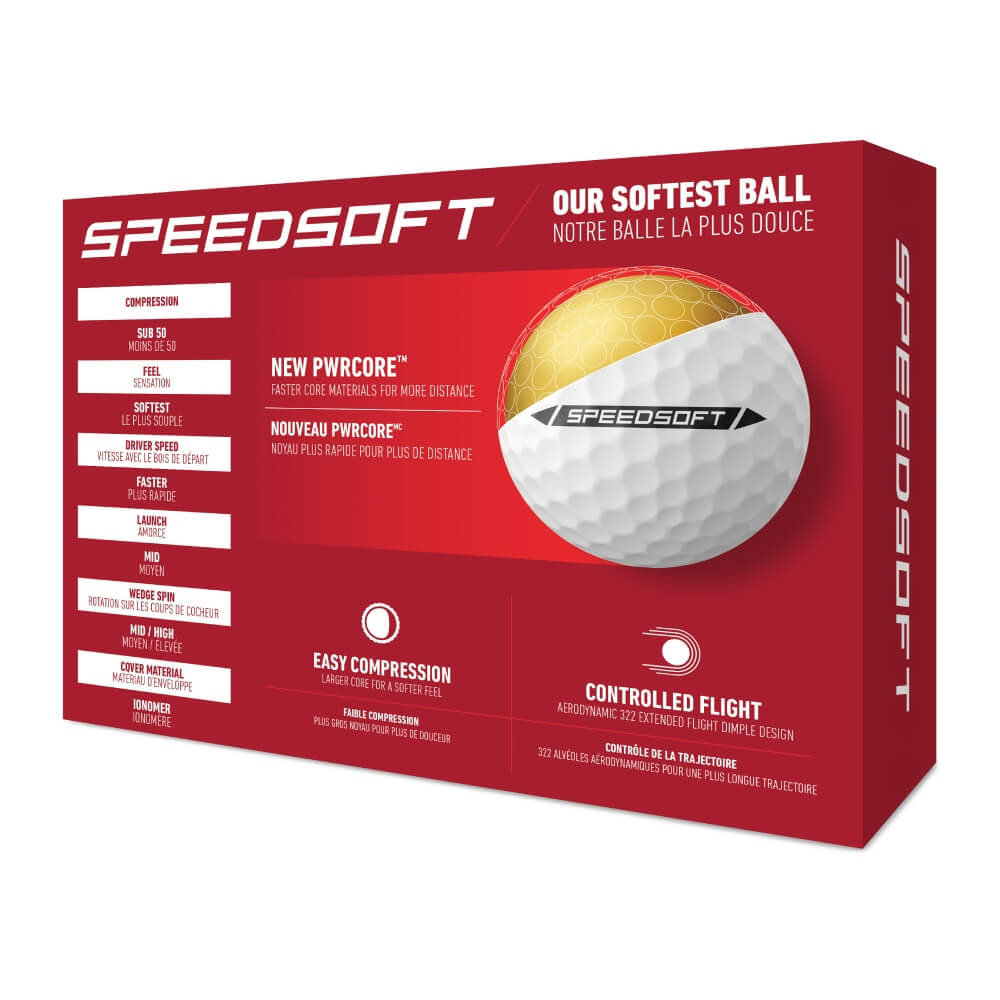 TaylorMade SpeedSoft Golfball Hvit