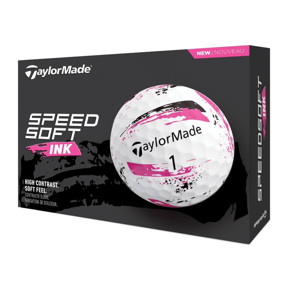 TaylorMade SpeedSoft Ink Golfball Rosa