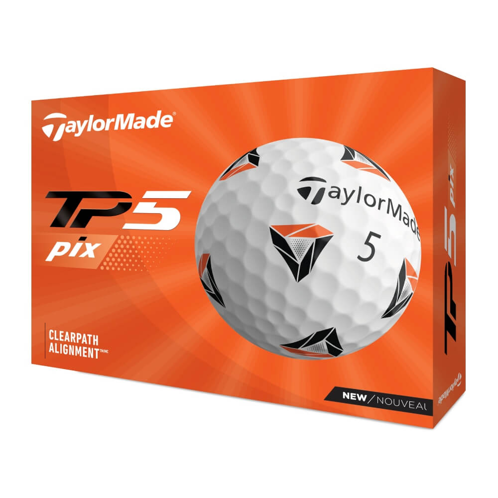 TaylorMade TP5 Pix Golfball Hvit