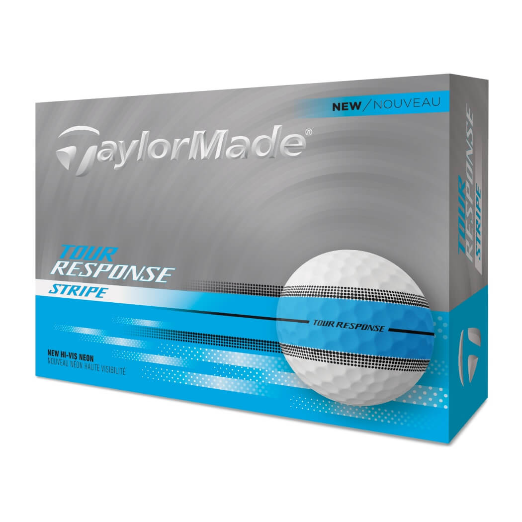 TayorMade Tour Response Stripe Golfball Hvit/Blå