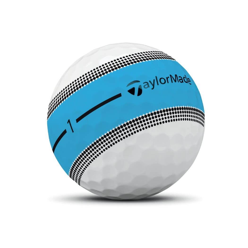 TayorMade Tour Response Stripe Golfball Hvit/Blå