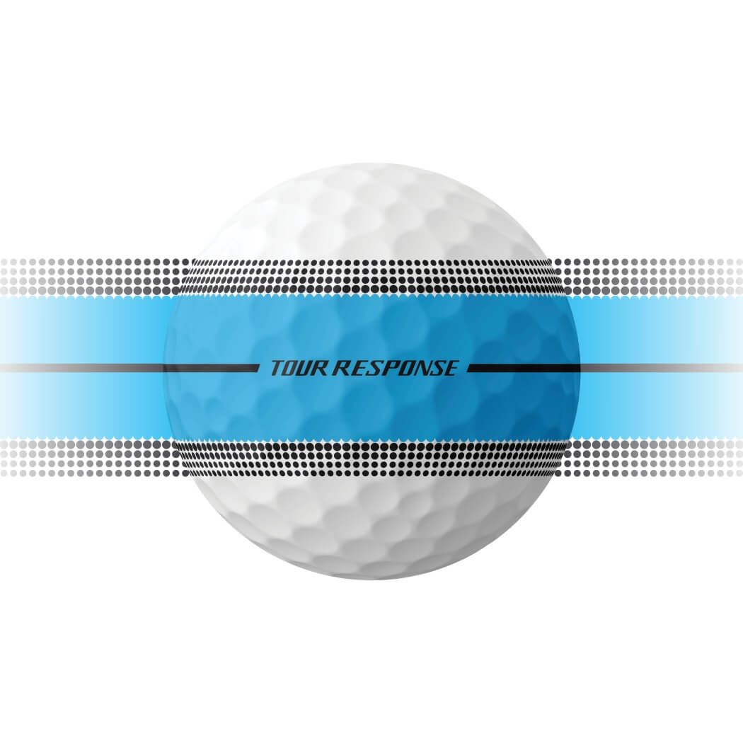 TayorMade Tour Response Stripe Golfball Hvit/Blå