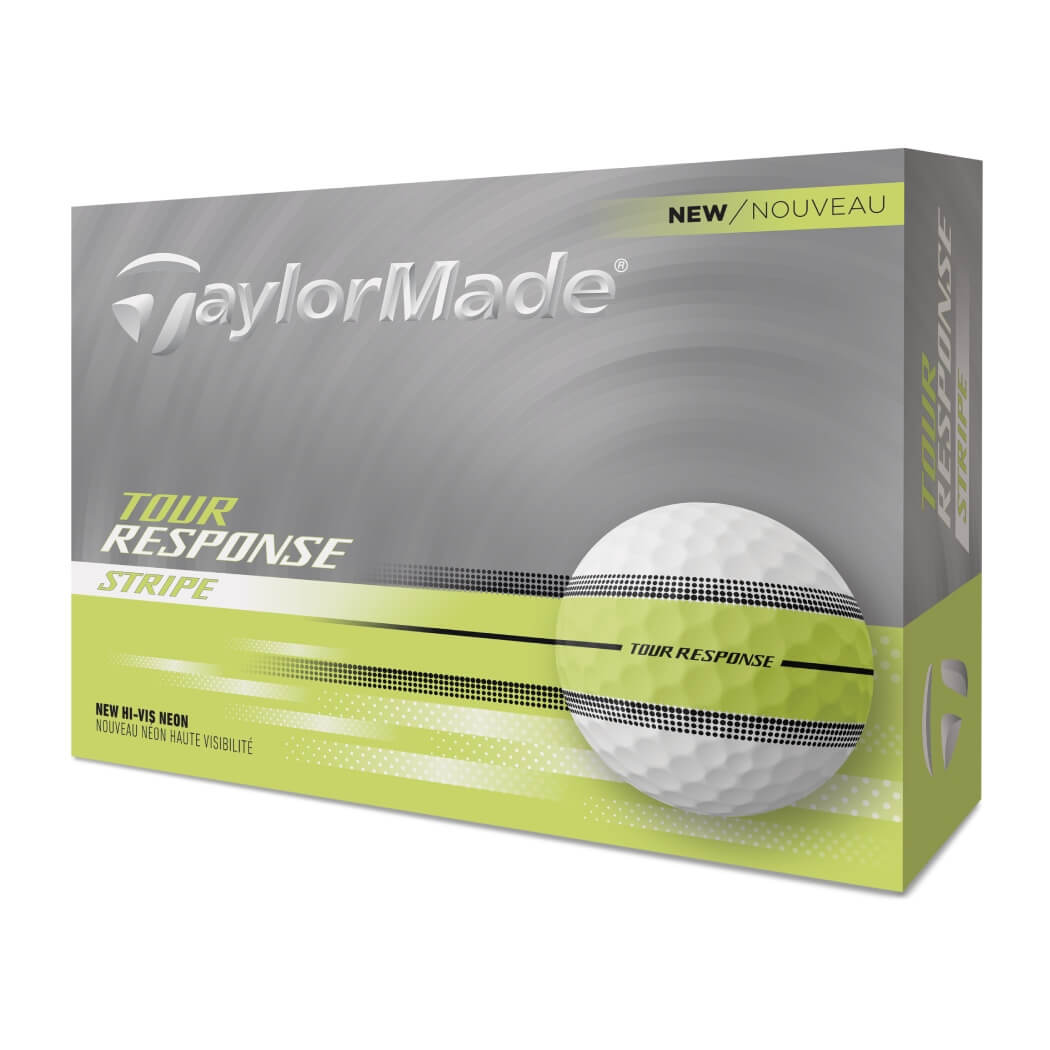 TayorMade Tour Response Stripe Golfball Hvit/Gul