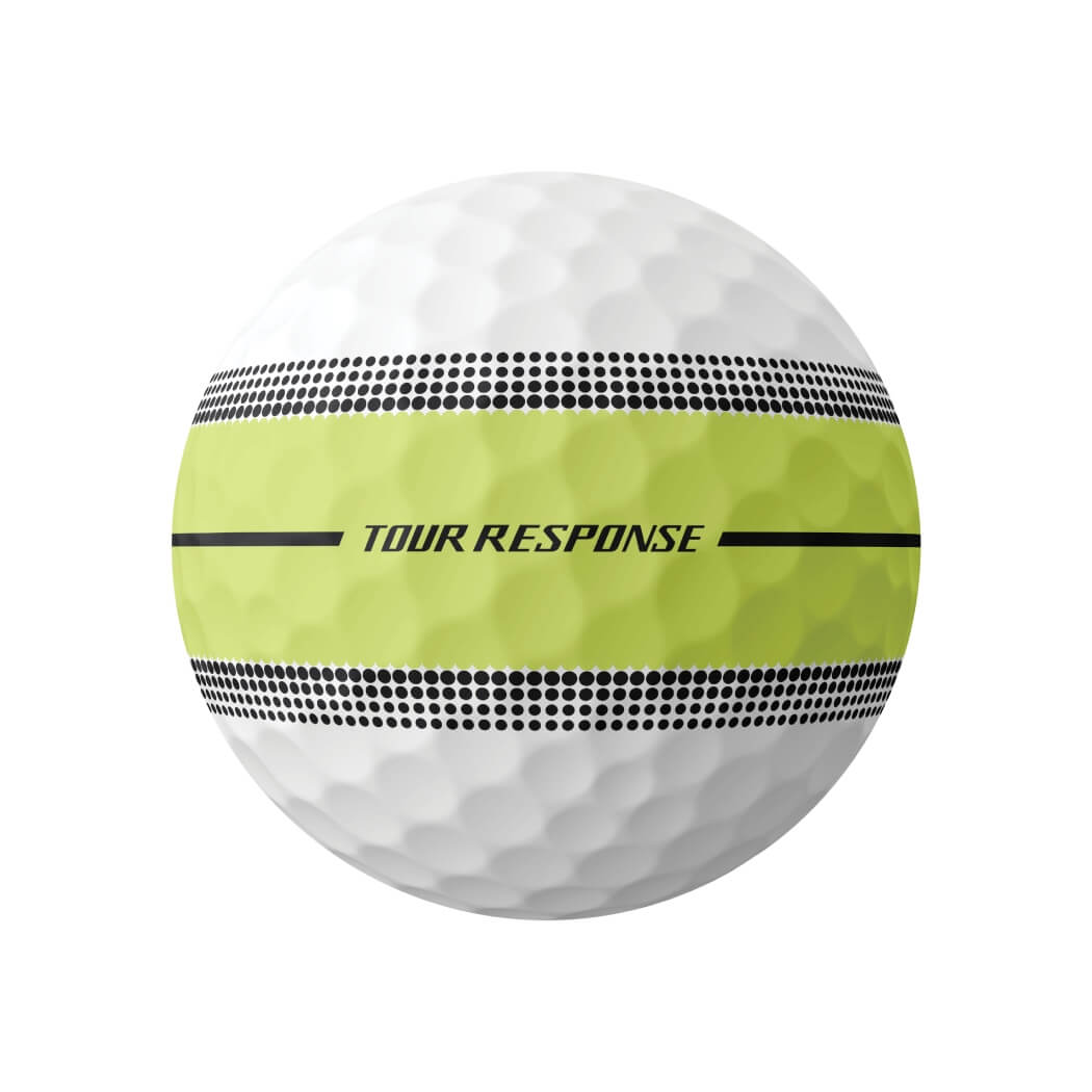 TayorMade Tour Response Stripe Golfball Hvit/Gul