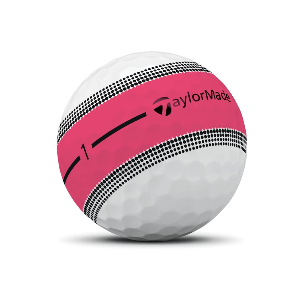 TayorMade Tour Response Stripe Golfball Hvit/Rosa