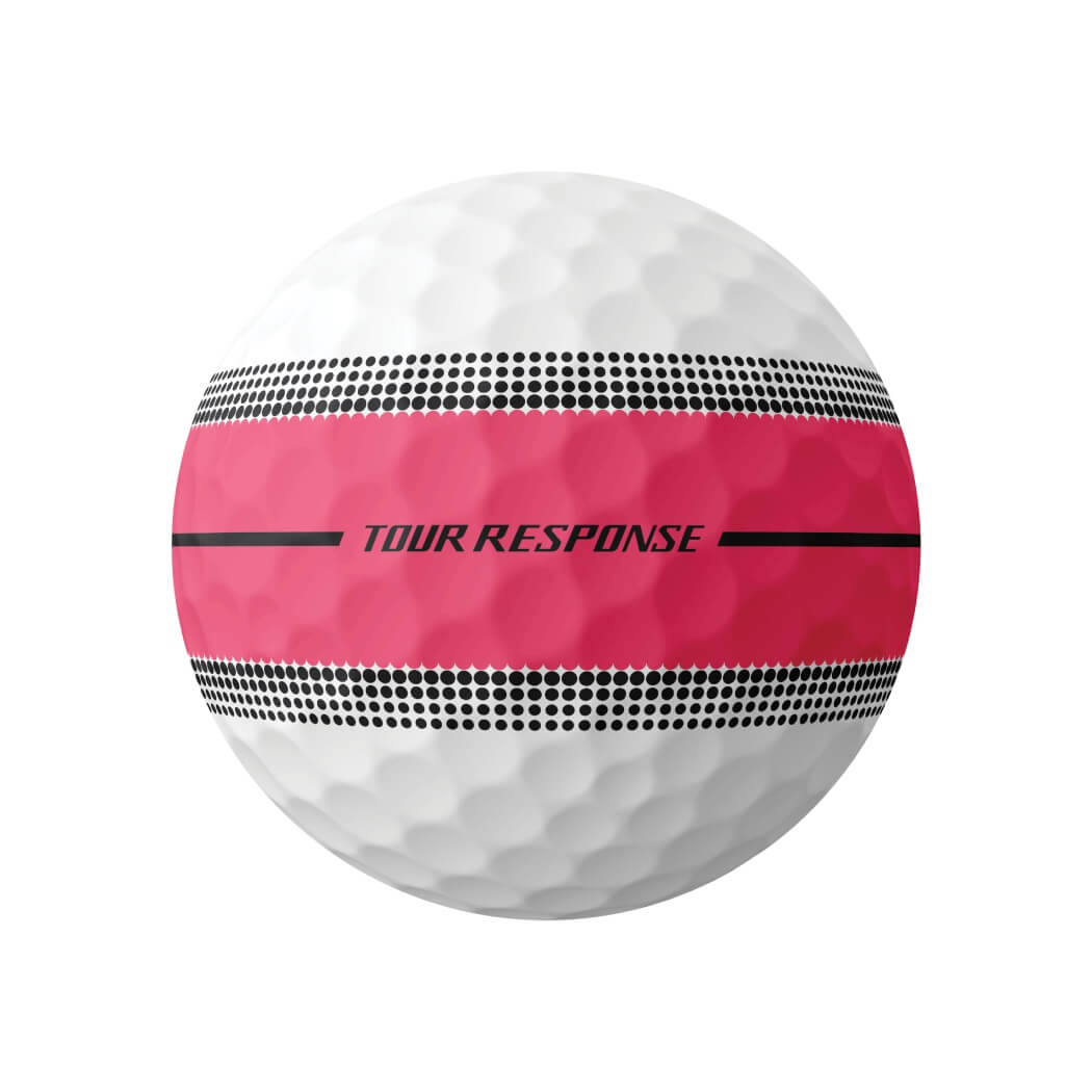 TayorMade Tour Response Stripe Golfball Hvit/Rosa