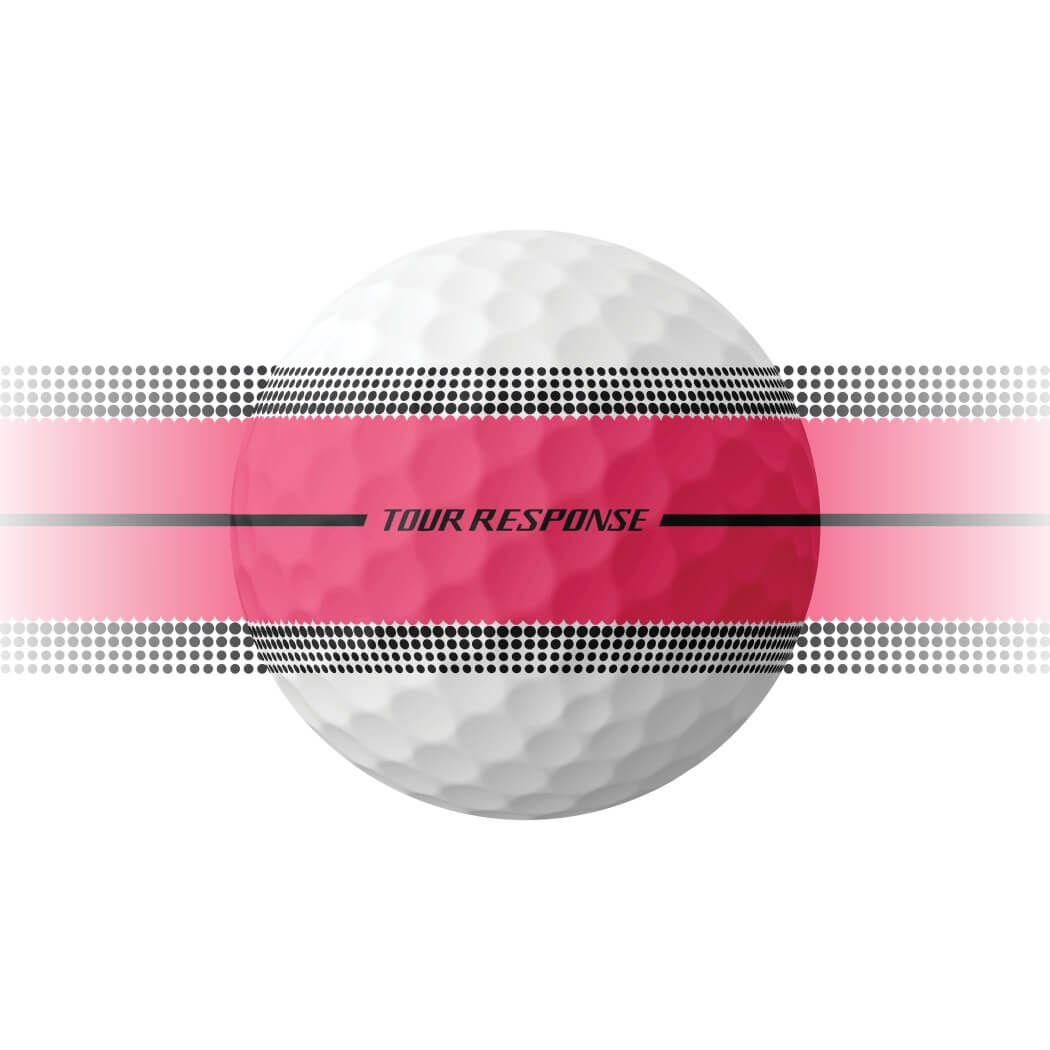 TayorMade Tour Response Stripe Golfball Hvit/Rosa