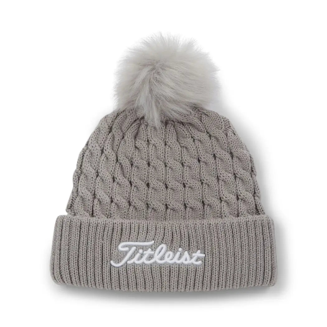 Titleist Cable Knit Pom Grå/Hvit