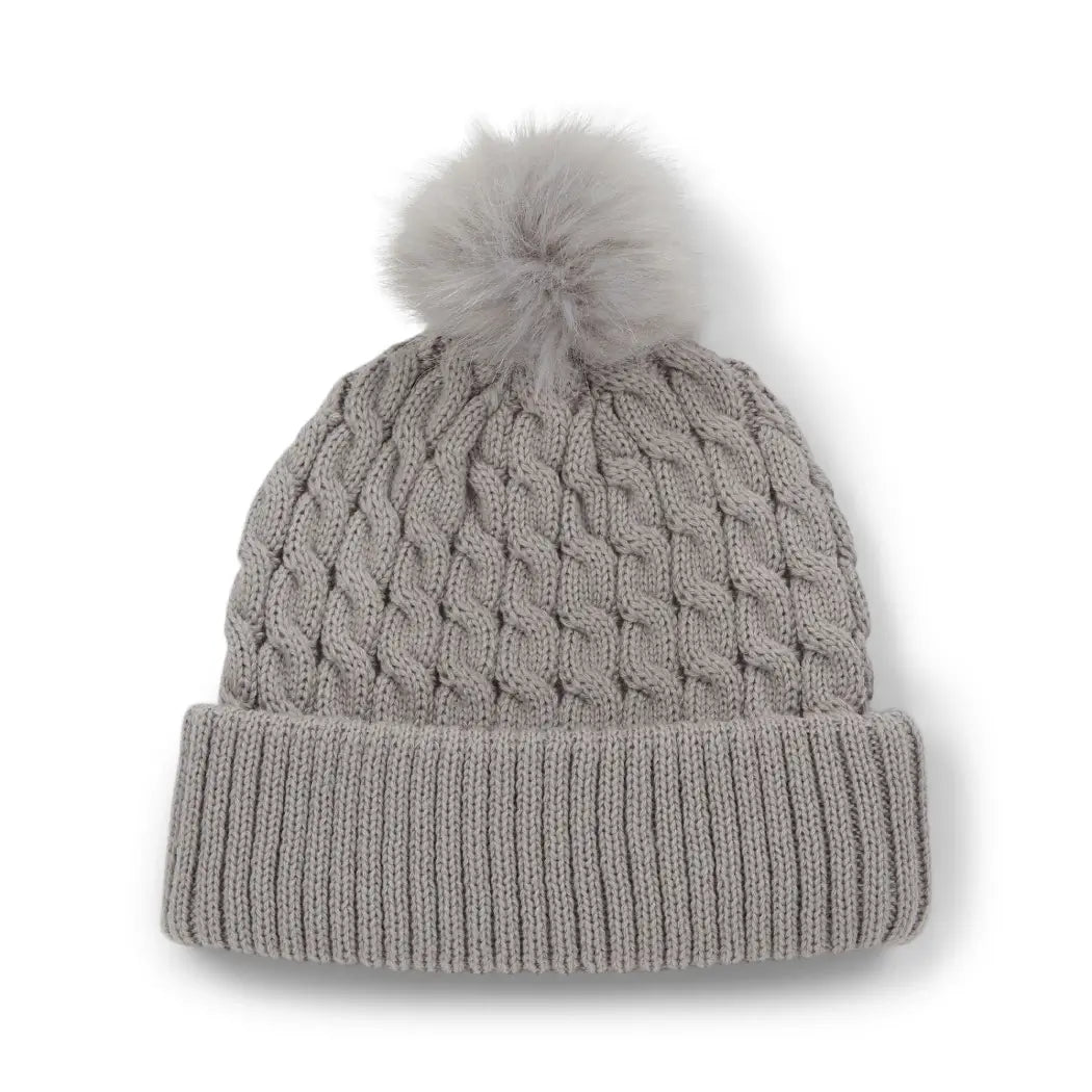 Titleist Cable Knit Pom Grå/Hvit
