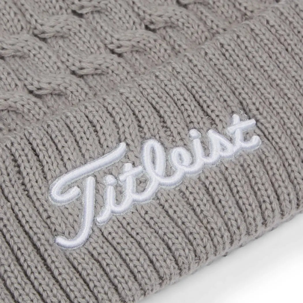 Titleist Cable Knit Pom Grå/Hvit