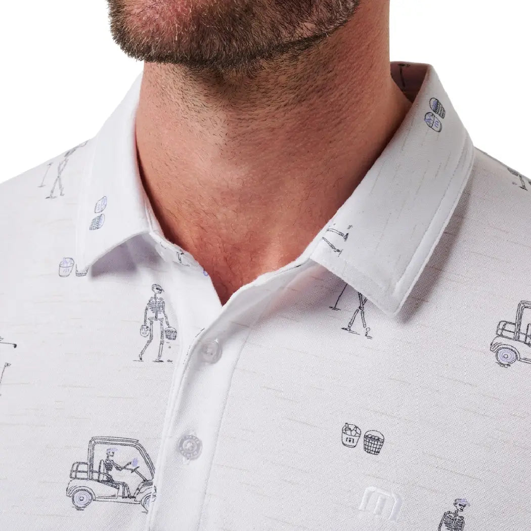 Travis Mathew Lost City Pique Herre Hvit